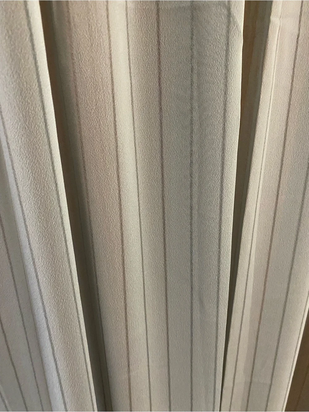 Makenzie Voile Sheer Curtains 4 Panels 54Wx63L Slate Gray Pinstripe Rod Pocket